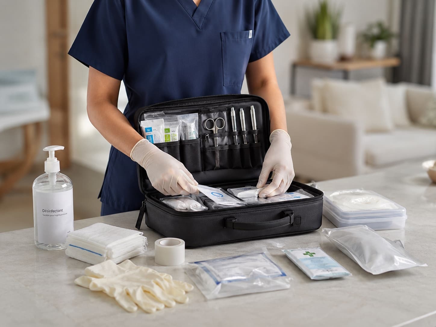 Doctor preparing sterile equipment for a BetterSelf home treatment